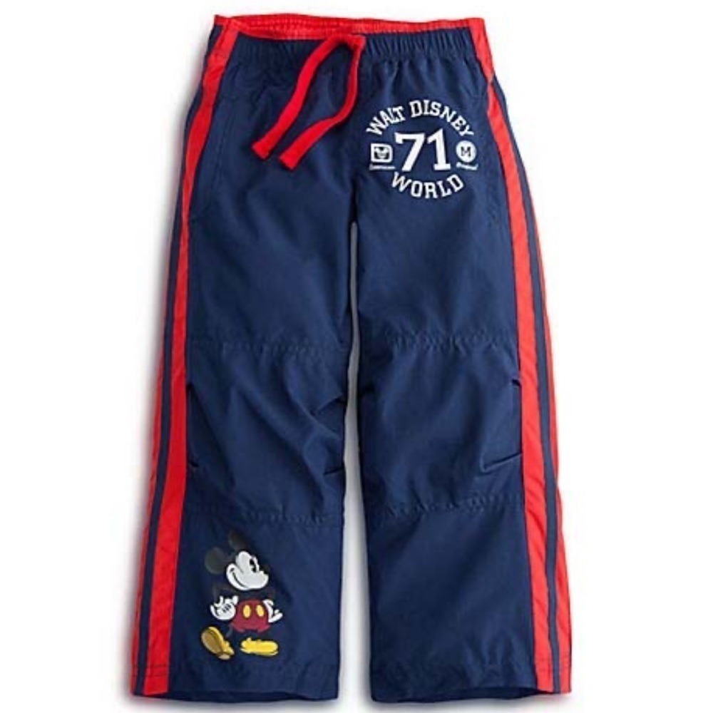 Disney Mickey Mouse Track Pants Walt Disney World Child Size 2/3 NWT